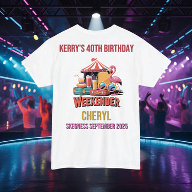 Ghost pints - Adult Weekender Front and Back Personalised Unisex Heavy T-Shirt 80s - Adult Weekender
